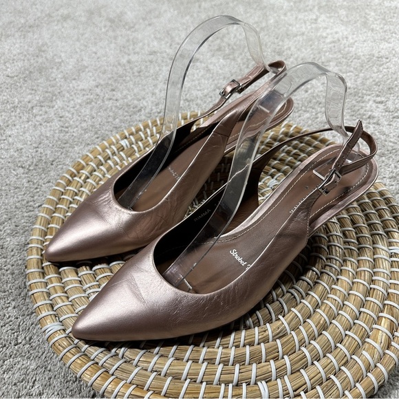 Donald J. Pliner Women’s Rimma Leather Slingback Heels Shoes in Blush Pink 11 - Picture 3 of 14